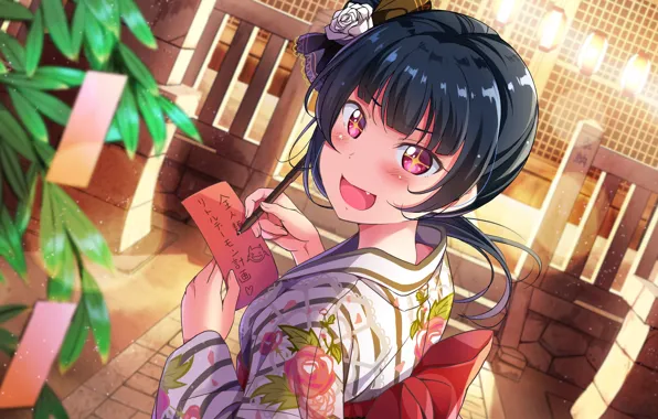 Girl, yukata, nothing, anime, asian, japanese, Tanabata, oriental