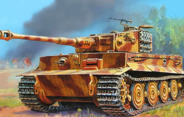 Picture tiger, figure, the second world, the Germans, the Wehrmacht, heavy tank, PzKpfw VI, 505 heavy …