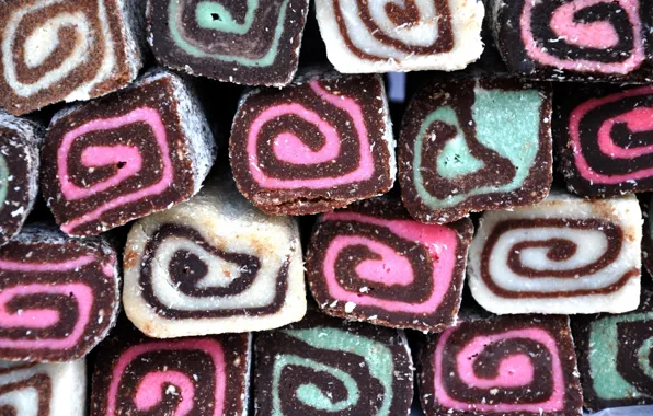 Picture candy, dessert, sweet, marmalade, sweets, marmalade, puff with coconut