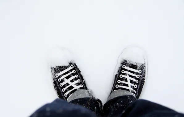 Picture snow, shoes, sneakers