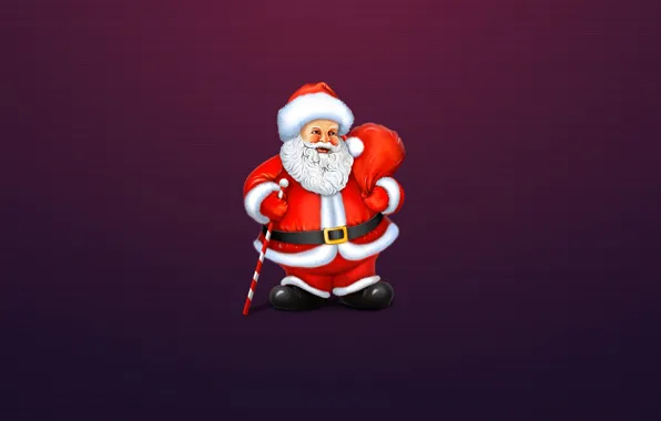 Minimalism, Christmas, Background, New year, Santa, Holiday, Santa Claus, Klaus