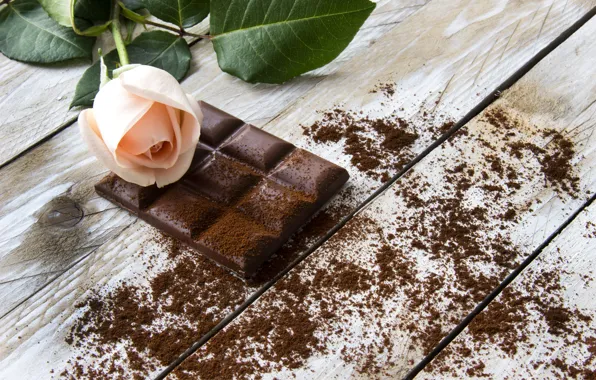 Tile, Board, chocolate, roses, baby
