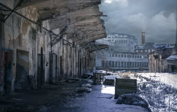 The building, Saint Petersburg, abandonment, Sanctum, industrial industrial landscape