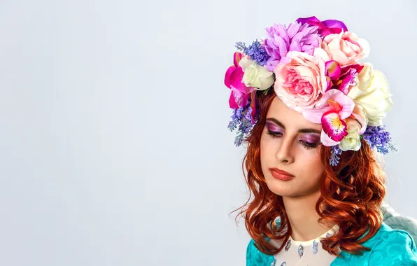 Picture girl, flowers, style