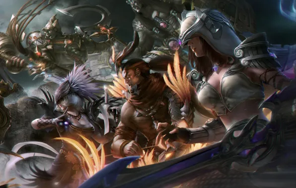 Look, weapons, the opposition, armor, Smite- 5 VS 5 battle