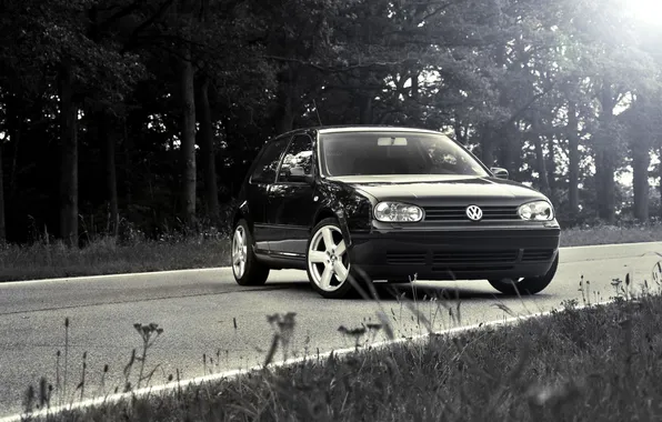 Road, light, Volkswagen, golf, MK4