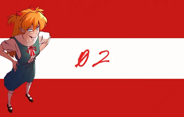 Anime, flag, figures, red, Neon Genesis Evangelion, anime girls, Rebuild of Evangelion, Asuka Langley Soryu