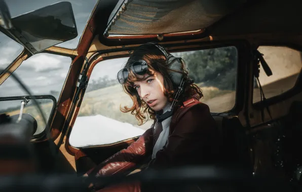 Look, girl, face, the plane, photo, glasses, Andrey Vasilyev