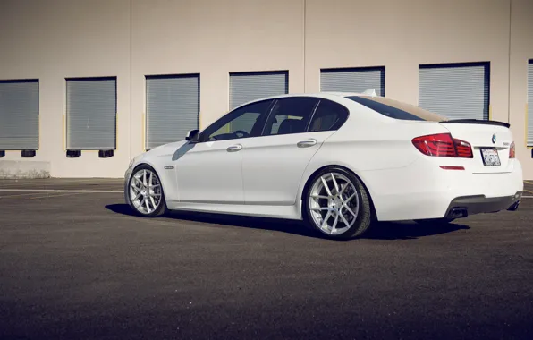 BMW, white, F10, 550i