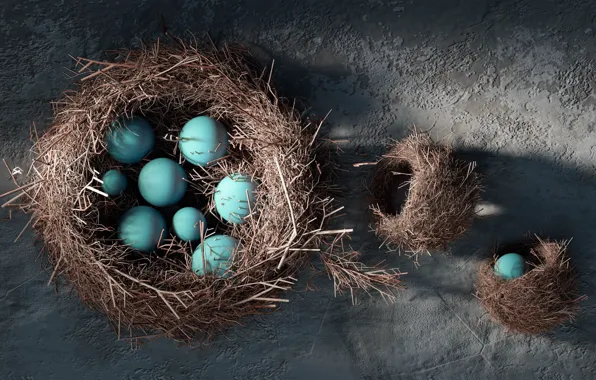 Premium AI Image | Artistic arrangement eggs nestled in a nest gracing a  rustic tabletop Vertical Mobile Wallpaper