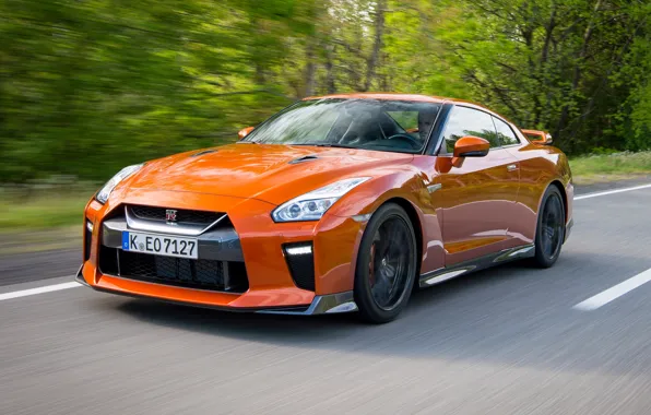 Picture road, speed, Nissan, GT-R, car, Nissan
