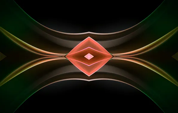 Gradient, shadows, figure, symmetry