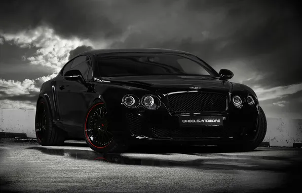 Bentley Continental, black Bentley, Wallpaper Bentley