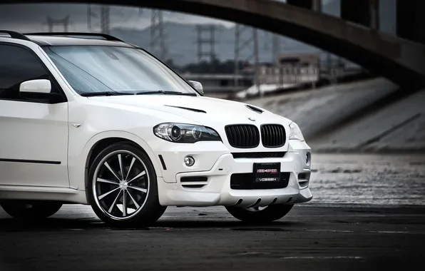 White, BMW, BMW, white, the front part, crossover