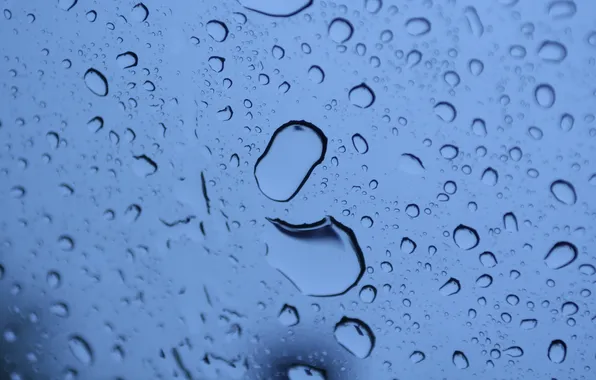Picture glass, water, drops, macro, rain, Windows, drop, window
