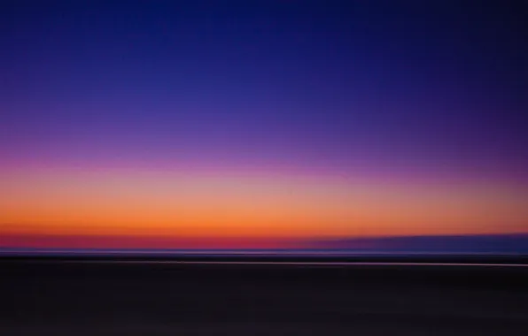 The sky, sunset, horizon, glow