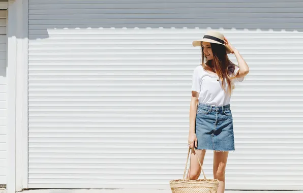 City, girl, happy, fashion, hat, female, clothes, caucasian