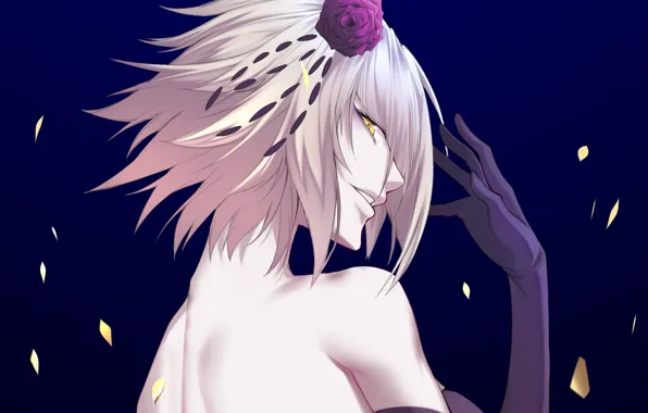 Girl, back, anime, art, blonde, Fate Grand Order, The destiny of a great campaign