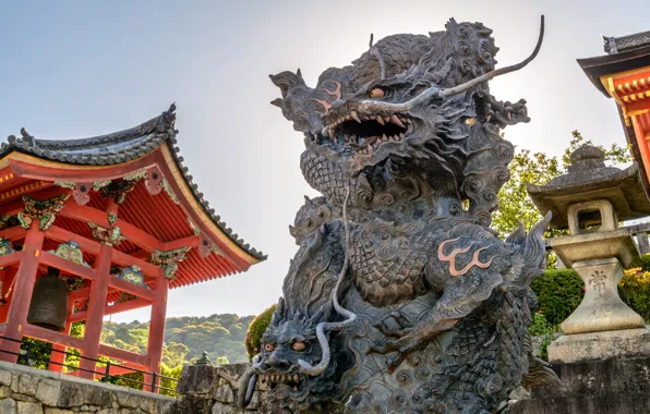 Dragon, Japan, Statue, Temple, Kyoto, Kiyomizu-Dera