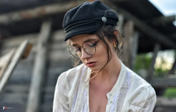 Girl, face, glasses, cap, Disha Shemetova, DISHA Shemetova, Pavel Genov