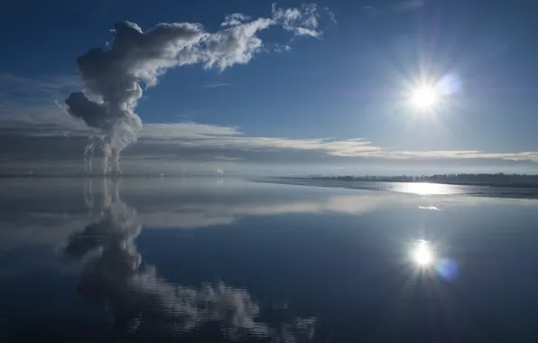 Lake, reflection, landscape, nature