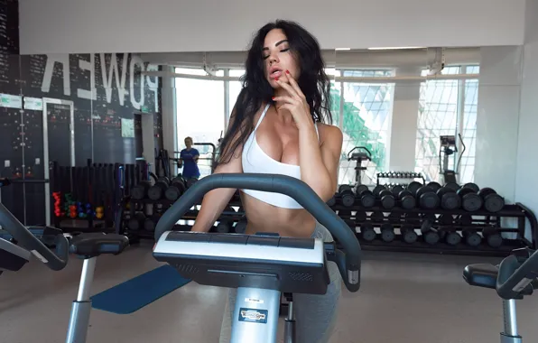 Chest, girl, the gym, Gayana Bagdasaryan, Lara Woolf