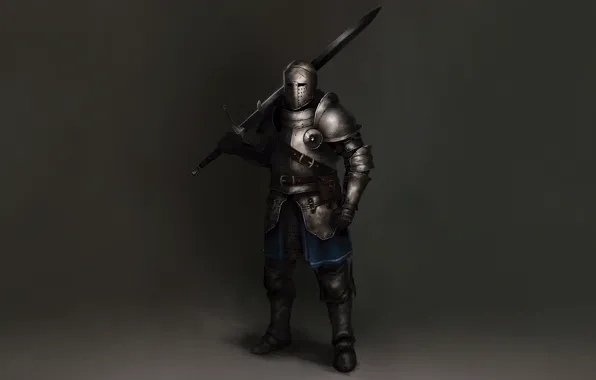 Picture Concept Art, Knight, Sword, Armor, Sketch, Alejandro Castillejo, European Warrior
