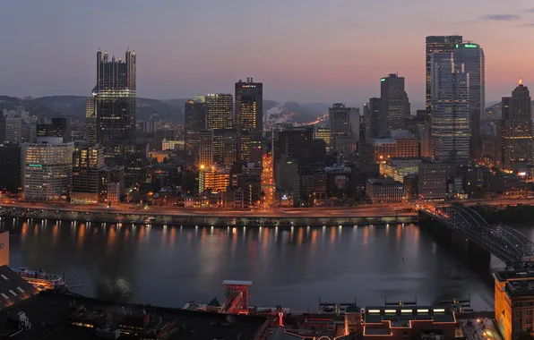 Picture the city, home, America, bridges, Pittsburgh