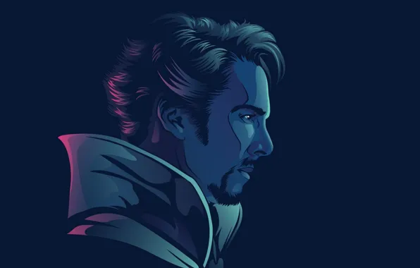 MAG, profile, black background, Doctor Strange, Doctor Strange, Stephen Strange