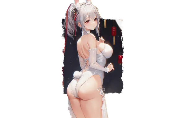 Girl, hot, sexy, ass, boobs, rabbit, anime, butt