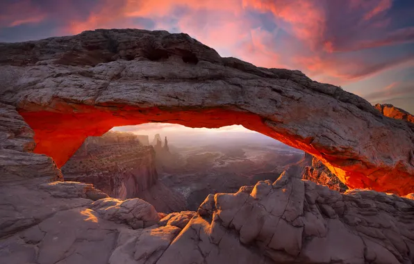 Rocks, dawn, canyons, Archez