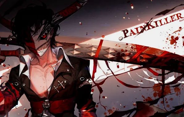 Picture the game, sword, mask, art, guy, Hero Warz