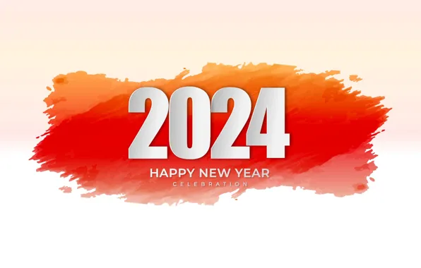 Wallpaper Paint Figures New Year White Light Background Red Spot   Novyi God Tsifry Data 2024 Novyi 2024 God 19 