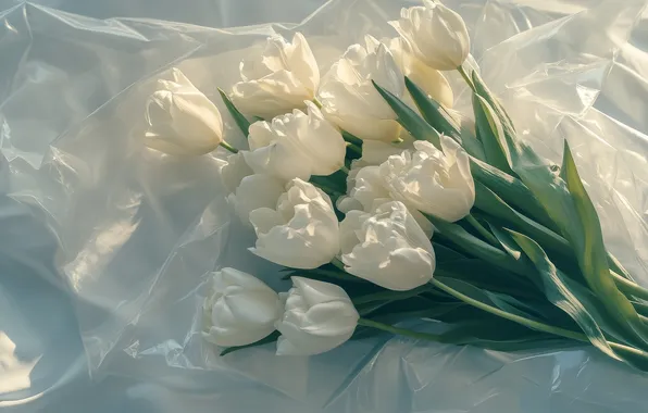 Light, flowers, paper, holiday, bouquet, spring, package, film