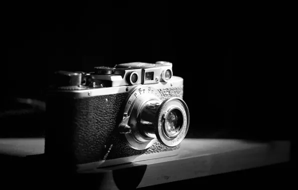 Picture retro, USSR, Fed, the camera, cameras, black and white, photographer Alexander butchers, old camera