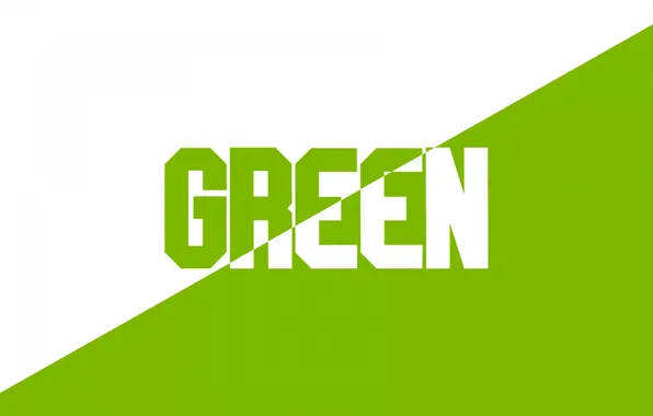 Picture paint, contrast, words, white and green, white and green