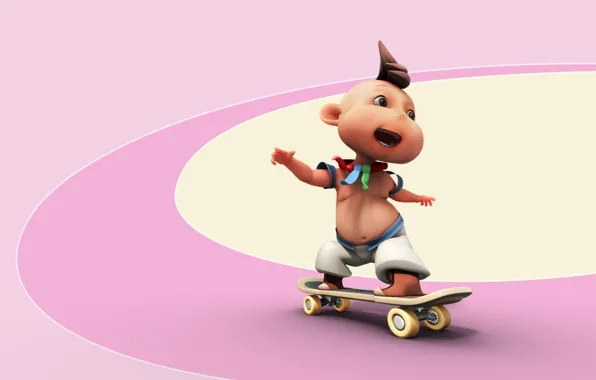 The game, anime, boy, art, skate, Lucky son