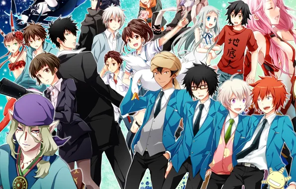 Picture girl, anime, art, guy, different, characters