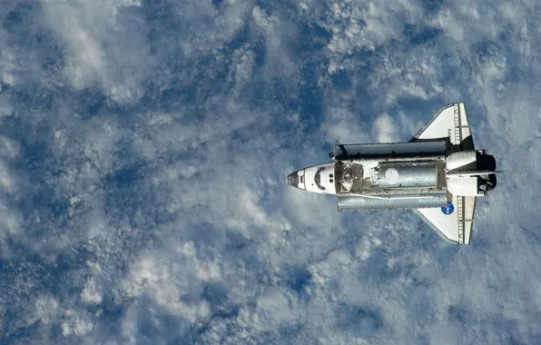 Picture in orbit, earth from space, the space Shuttle