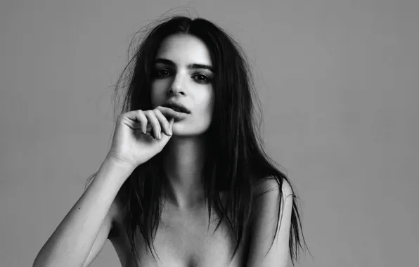 Girl, sexy, beauty, lips, black and white, look, babe, portrait