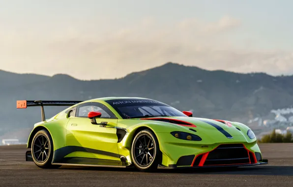 Aston Martin, Vantage, front view, 2018, GTE
