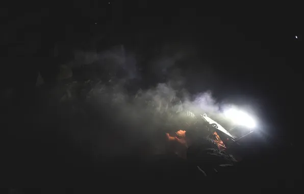 Picture light, night, smoke, smoke, buggy, offroad, baggy