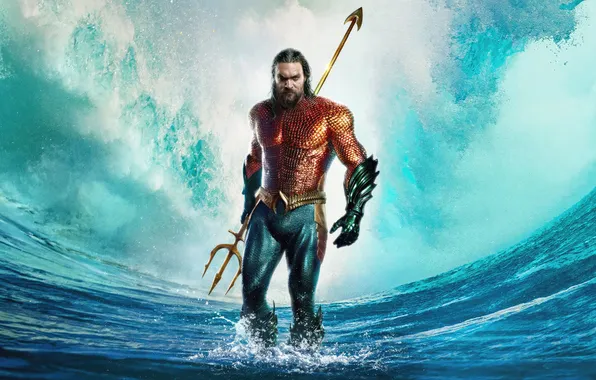Wave, fiction, costume, Trident, poster, superhero, comic, DC Comics