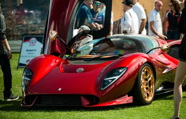Red, Supercar, De Tomaso, P72, De Tomaso P72, Retrocar