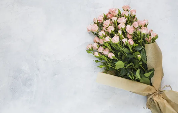 Flowers, roses, bouquet, pink, pink, flowers, beautiful, romantic