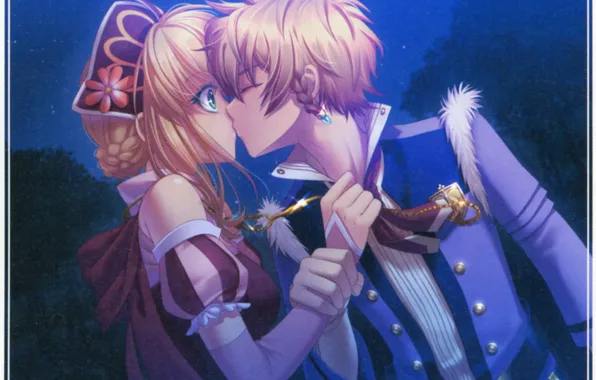 Night, kiss, hands, emblem, date, visual novel, beast master and prince, erik