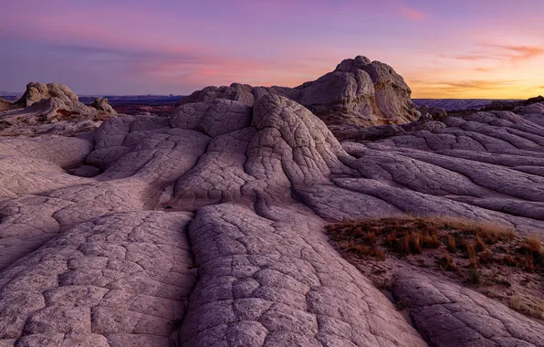 Sunset, mountains, stones, rocks, desert, AZ, USA, relief