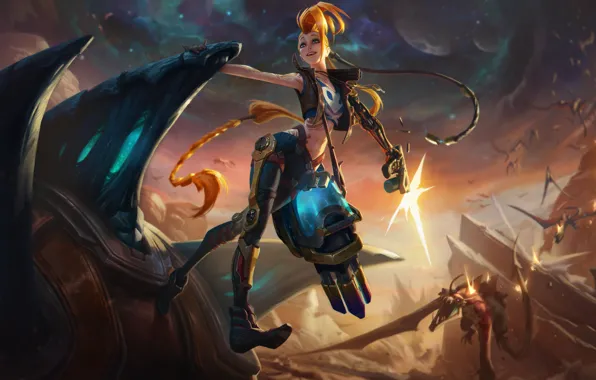 Girl, Girl, Fiction, LoL, Character, League Of Legends, Sci-Fi, Jinx