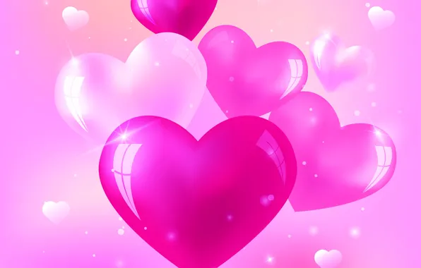 Love, pink, heart, hearts, love, heart, background