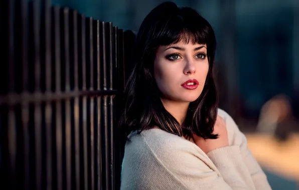 Picture brunette, background, face, model